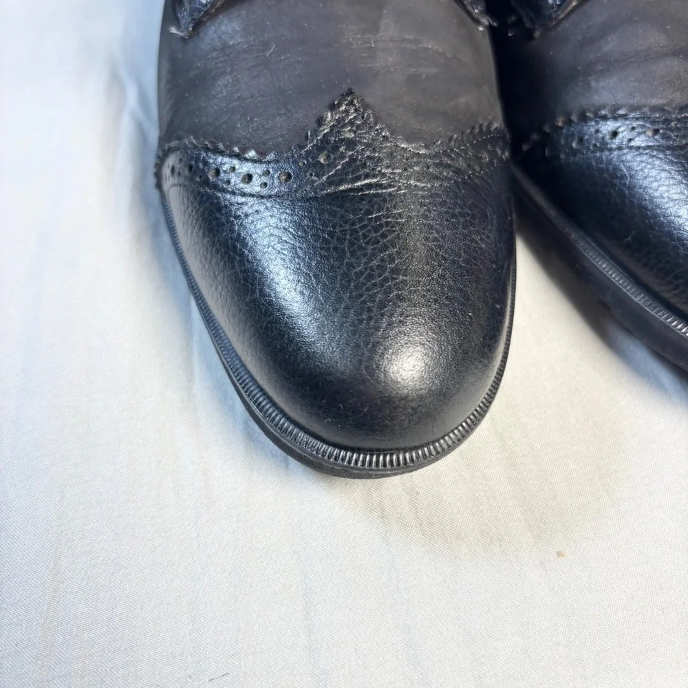 Vintage salvatore Ferragamo Ferrara oxford wingtip shoes womens 8.5 aa back 90s
